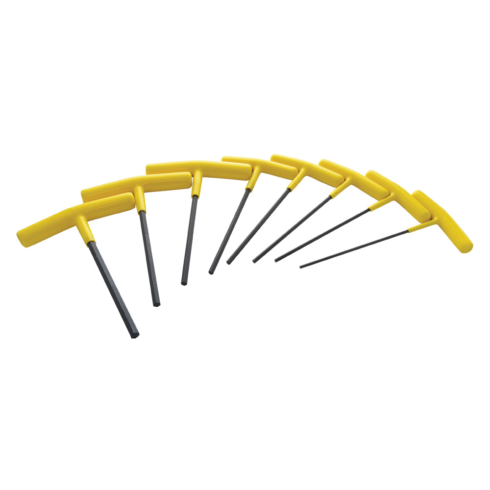 3/32 Inch To 1/4 Inch X 6 Inch T-Handle Hex Key Set