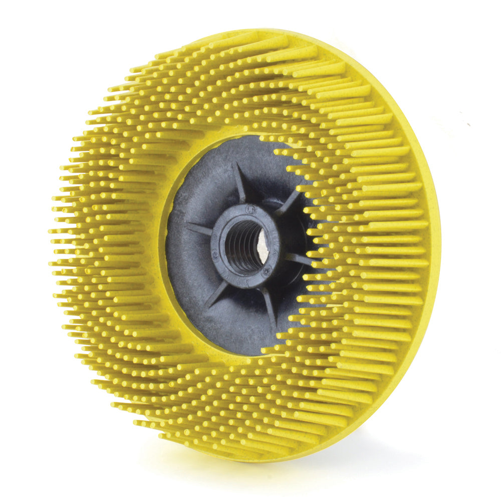 4-1/2 Inch x 5/8-11 Scotch-Brite� Bristle Disc Grade 80 Ceramic Abrasive Grain Yellow