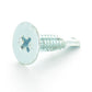 #12-24 x 2 Inch Zinc Plated Steel #3 Point Flat - Countersunk Head Self-Drilling Tek Screw With Wings