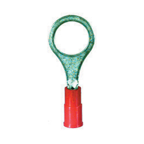 22-18 Gauge Ring Terminal 3/8" Stud PVC Insulated Red