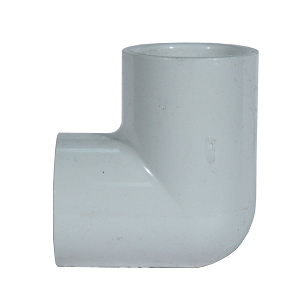 1 Inch Socket x Fipt Sch 40 White Pvc 90 Degree Elbow