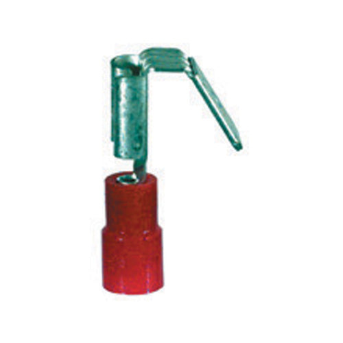 22-18 Gauge Piggyback Push On Connector 1/ 4" x 1/4" Tab PVC Insulated Red - Clearance