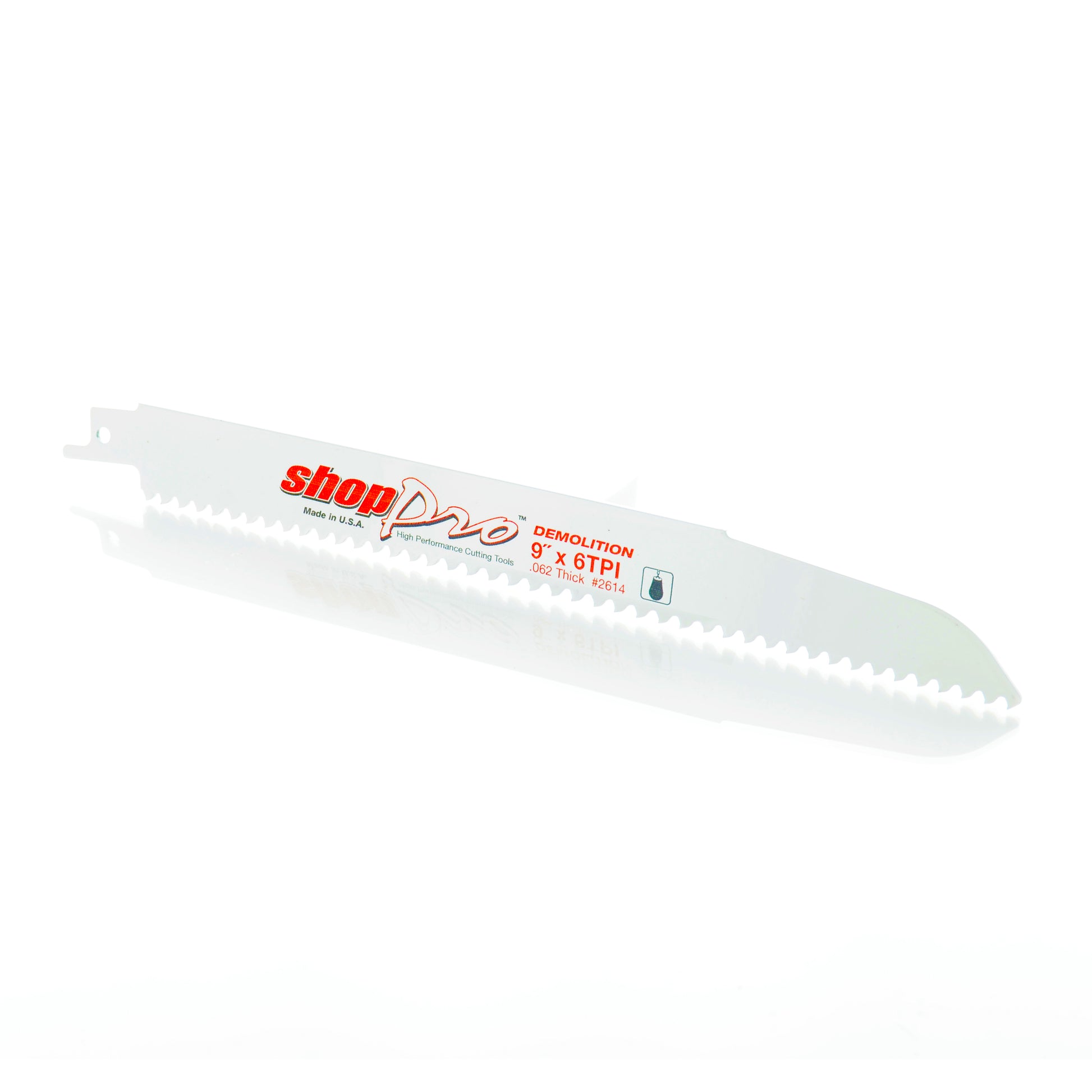 ShopPro 9 x 7/8 x .062 Demolition Reciprocating Saw Blade - 6 Tpi