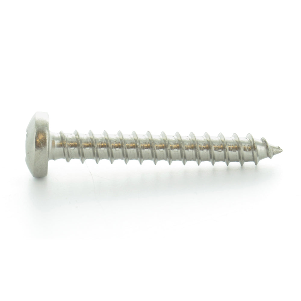 #12-11 x 1/2 Inch Plain 18-8 (A2) Stainless Steel Pan Head Type-A Self-Tapping Sheet Metal Screw