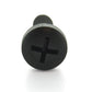 1/4 Inch x 3/4 Inch Hex Head Slotted Drive Black Zinc Steel Sheet Metal Screw