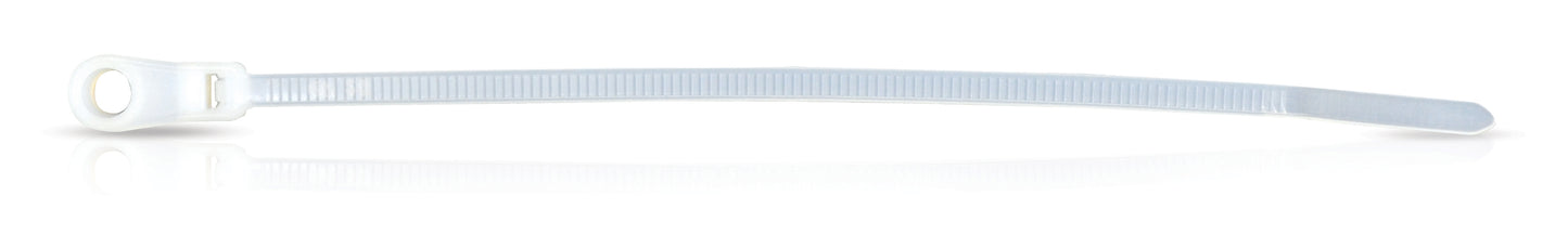 15.7 Inch 120 Lb Screw Mount Wire Tie - White