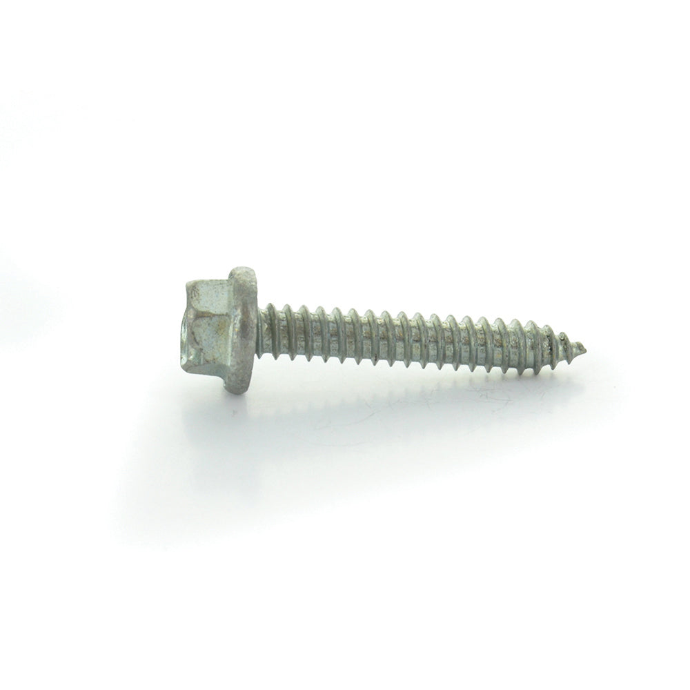 #12-14 x 1 Inch Slotted Hex Washer Head Crimptite Sheet Metal Screw Sms Zinc