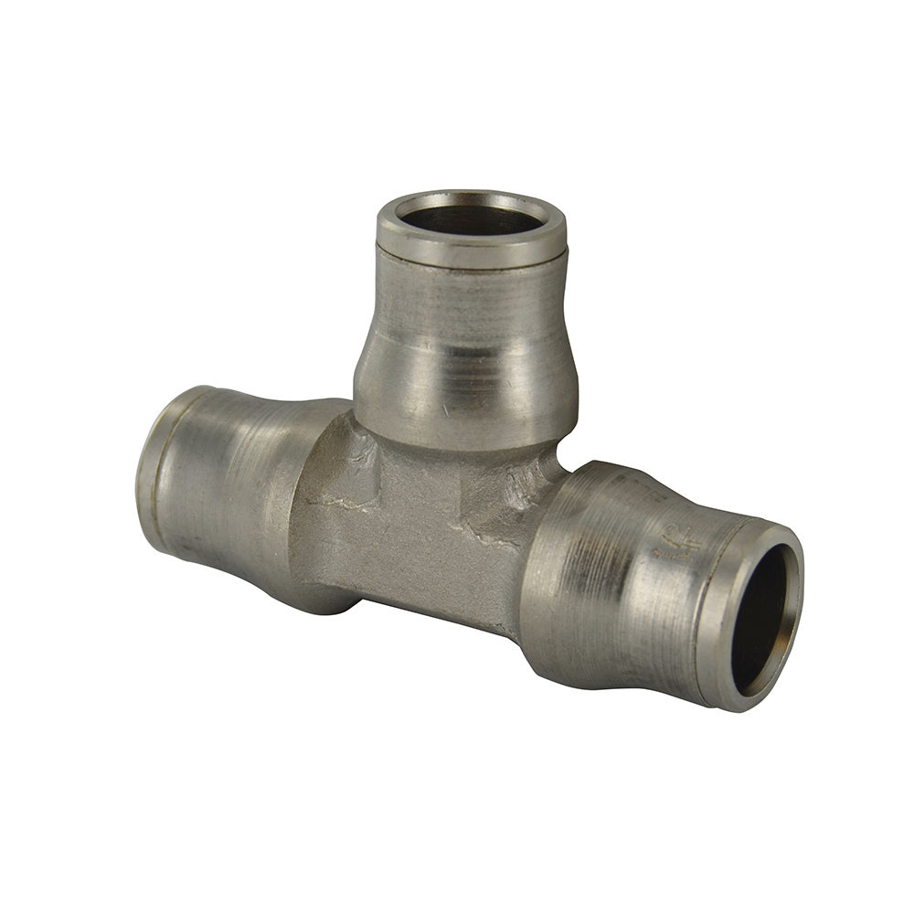 1/2 Inch Nickel Plated Brass Push-In Union Tee
