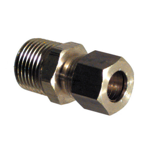 3/8 Inch Tube X 1/4 Inch Male Pipe Brass Compression Tube Male Connector