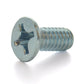 #12-24 x 5/8 Inch Coarse Zinc Plated Steel #3 Phillips Drive Flat Countersunk Head Machine Screw