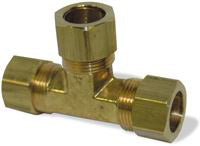 1/2 Inch Brass Compression Union Tee
