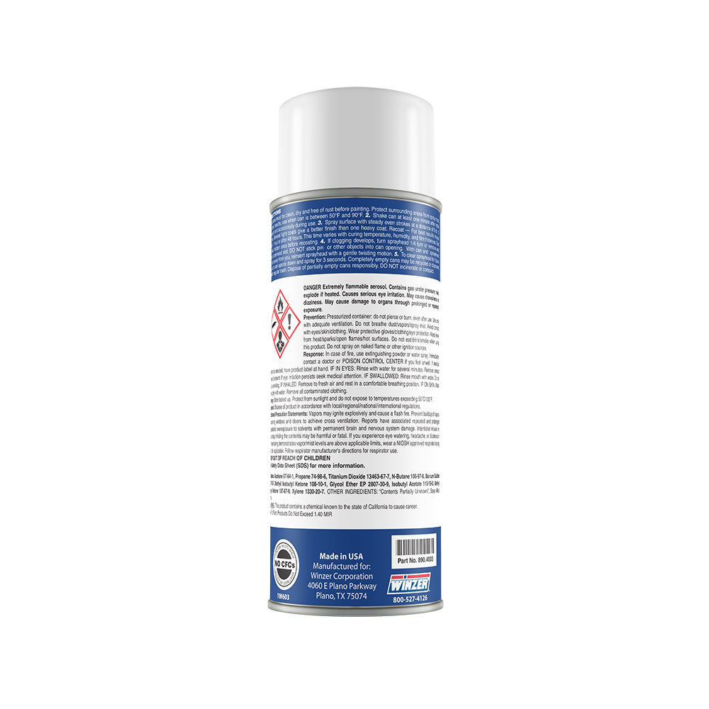 High Solids Gloss White Spray Paint -12 oz Net Wt.