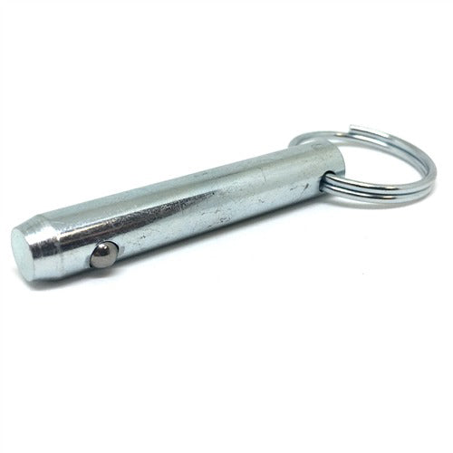 3/16 Inch X 1/2 Inch Ring Style Detent Pin Zinc Plated Medium Carbon Steel