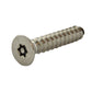 #14 x 1-1/2 Inch Stainless Steel Torx Pin Flat Head Tamper Resistant Sheet Metal Screw