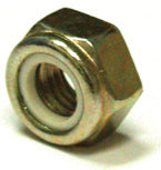 M12 x 1.25 Fine Din 985 Zinc Plated Class 8 White Nylon Insert Lock Nut