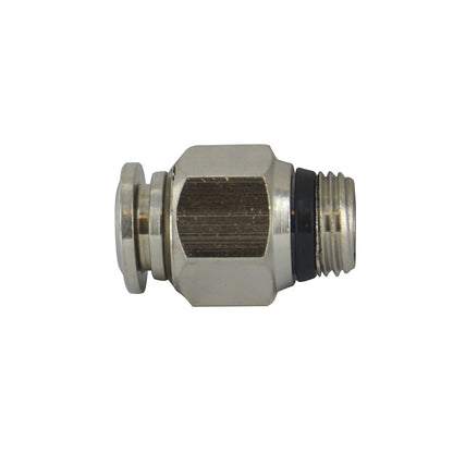 M6 Tube X 3/8 Inch Pipe Straight Male Adaptor Short - Universal Thread