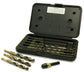 12 Piece Amber Gold High Molybdenum Tool Steel 1/4" Quick Release Drills Set W Quick Release Adaptor & Hard Case