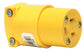 3-Wire Vinyl Gripper Plug Female Yellow