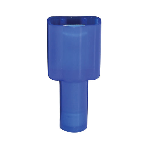 16-14 Gauge Male Push On Connector 1/4" Tab Fully Insulated Nylon With Grip Blue