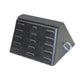Black Fiber-Reinforced Rubber Pyramid Wheel Chock - 9-1/2 Inch x 7-3/4 Inch x 5-5/8 Inch