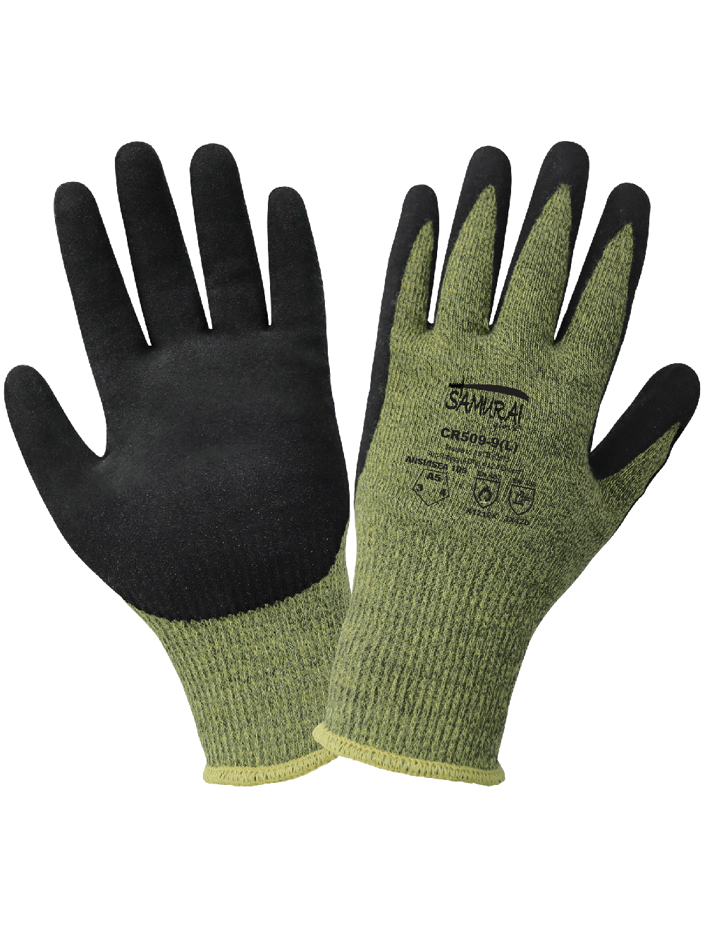 Cut,Abrasion,Puncture,& Flame-Resistant Arc-Flash Gloves w a Mach Finish Neoprene Bi-Polymer Coating X-Large