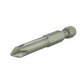 Phillips� Drive 1/4 Inch Shank #2 Tip 2 Inch Length Gunmetal Gray Steel Power Bit