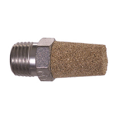 1/8-27 Inch Male National Pipe Thread (MNPT) 40 Micron 300 Psi Bronze/Steel Pneumatic Exhaust Muffler