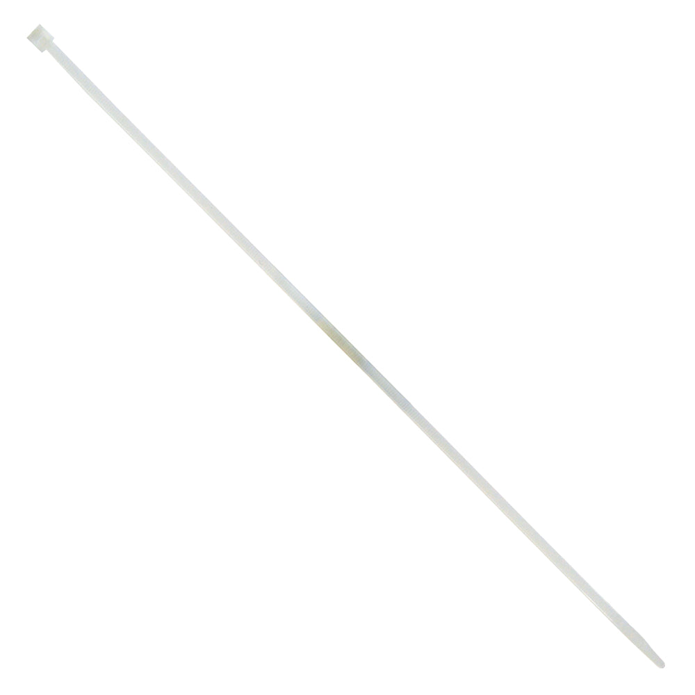 14-1/2 Inch Economy Self Locking Wire Tie 6/6 Nylon White - 100 Per Pack