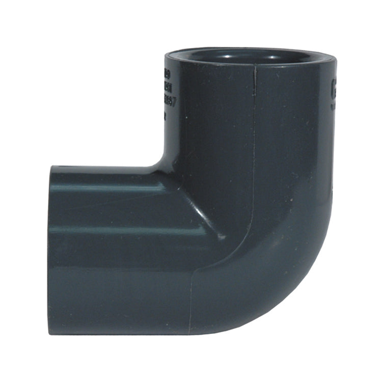 2 Inch Socket Sch 80 Dark Gray Pvc 90 Degree Elbow