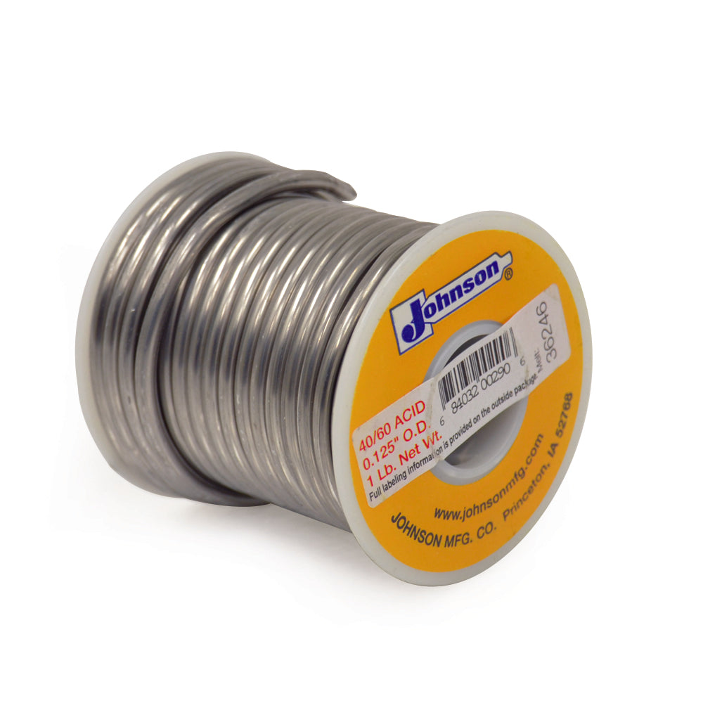 0.125 Inch Acid Core Solder 40% Tin / 60% Lead 1 Lb Spool