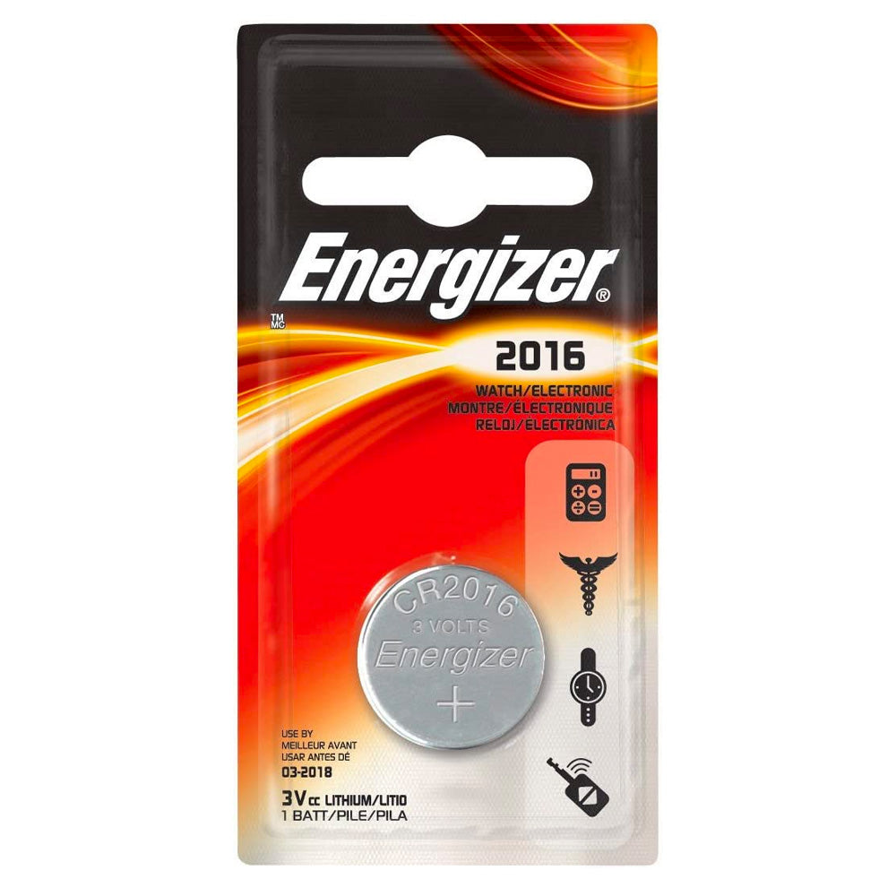 Energizer 3V Lithium Coin Cell Battery Cr2016