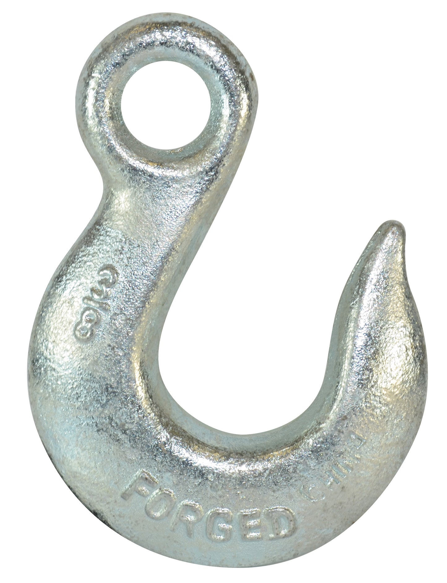 1/4 Inch Grade 43 Zinc Plated Forged Carbon Steel Self-Colored High Test Eye Slip Hook