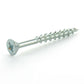 #8 x 2-1/2 Inch Zinc Plated Steel Type 17 Point Square/Phillips Flat Head With Nibs Wood Screw