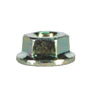 M6 x 1 Coarse Yellow Zinc Class 8 Din 6923 Serrated Flange Nut
