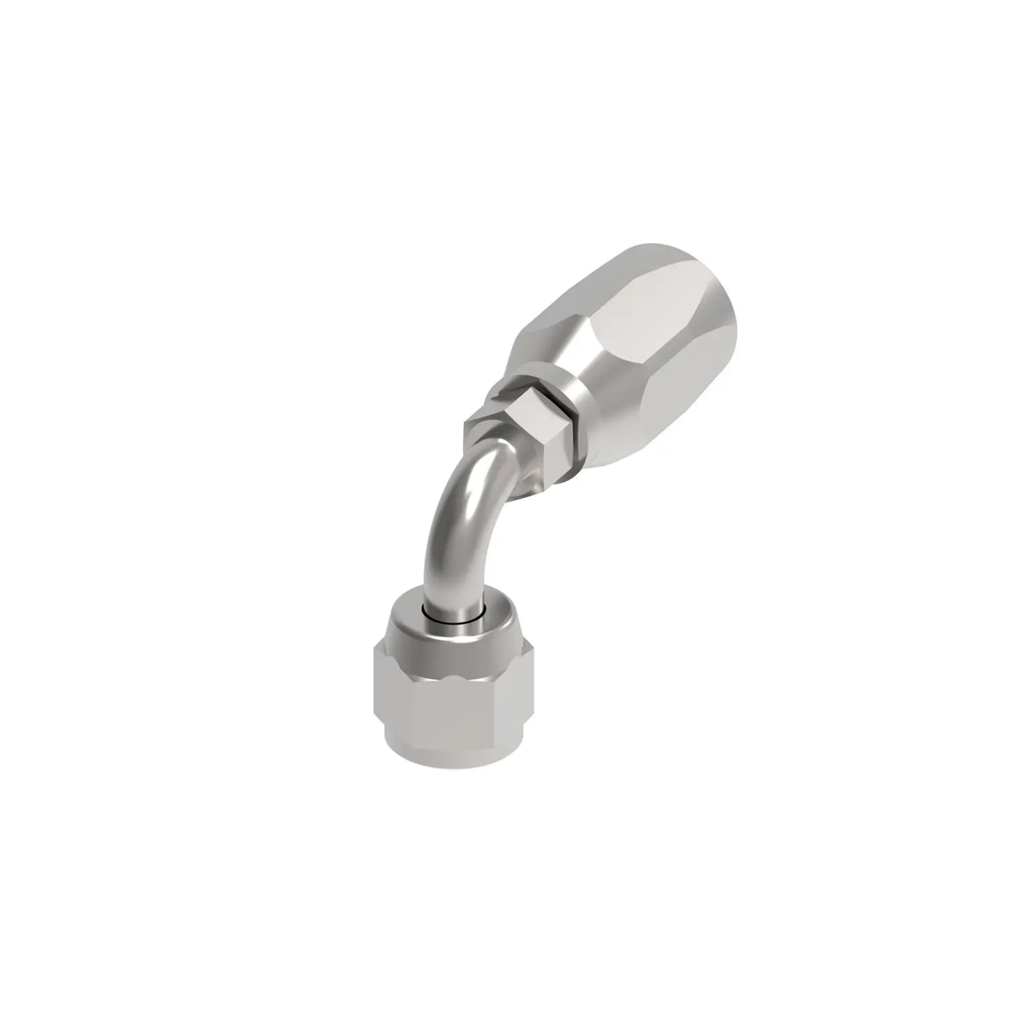 1/2 Inch X 5/8 Inch JIC 37 Degree Female Swivel 90 Degree Tube Elbow Yellow Zinc 247 N Series Weatherhead Field Attachable Coupling