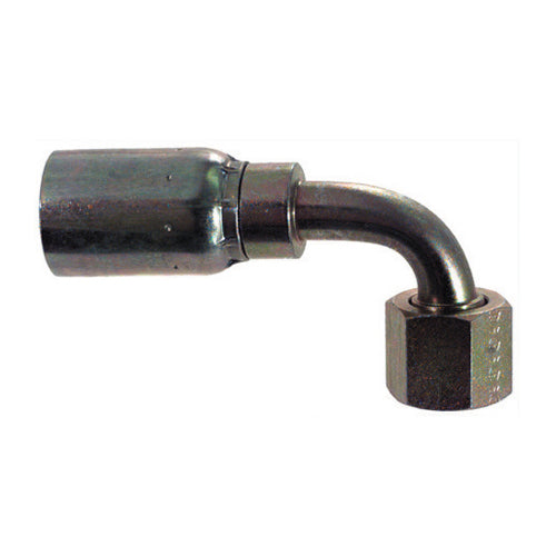 Female Flat Face O-Ring (FFOR) 90 Elbow Swivel Short Drop 5/8 Inch Hose X 5/8 Inch Tube