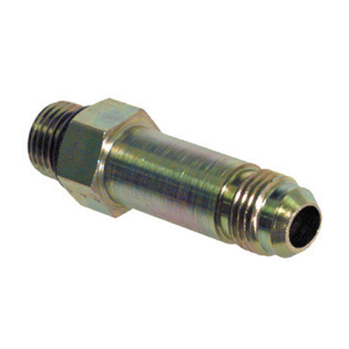 3/8" 10000 Psi Zinc Plated Crbn Steel Male Boss O-Ring Extended Connector To Male JIC 37° Male Boss O-Ring Adapter