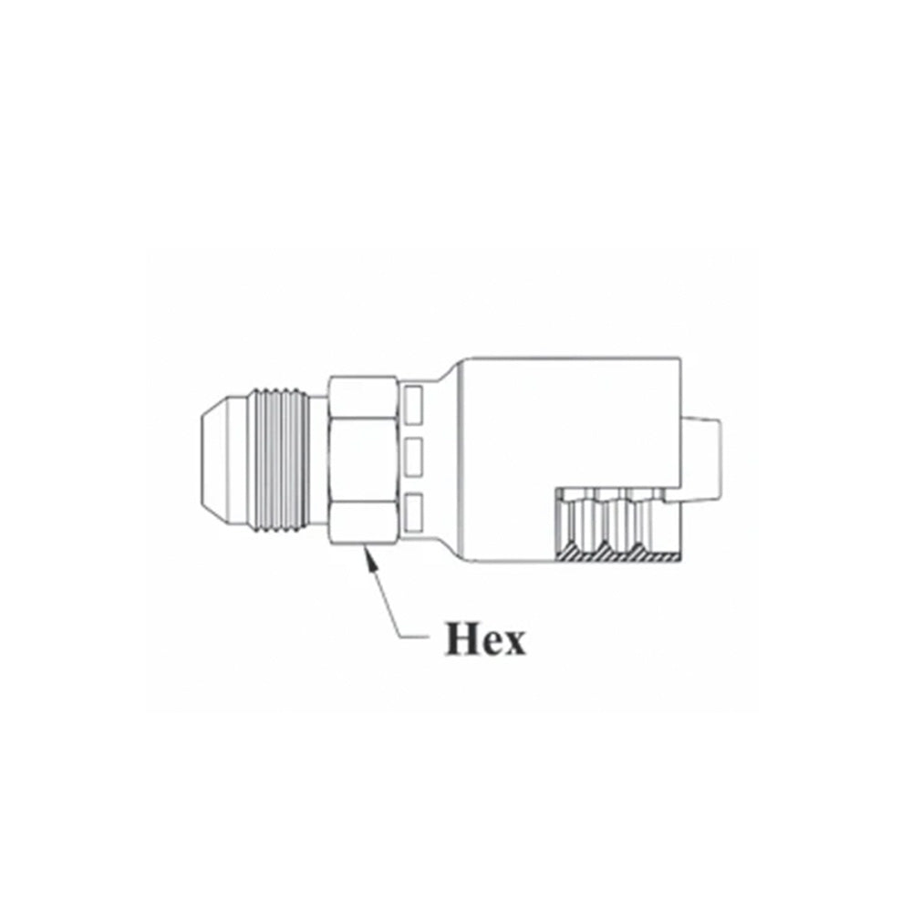 1-1/4X1-1/4 Male JIC 37 Degree Rigid