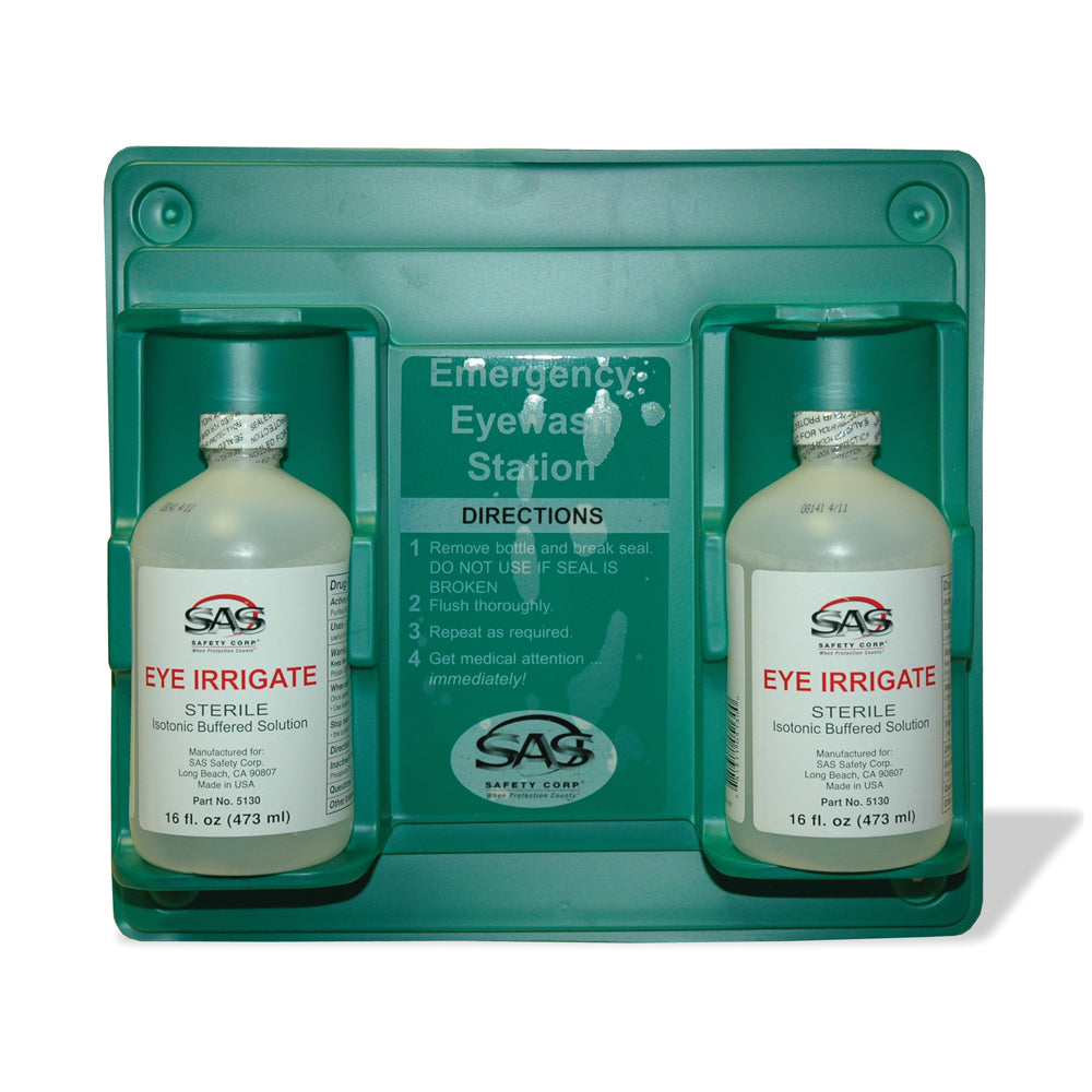 16 oz Dual Eye Wash Station with Pack of 2 Eye Wash Bottles