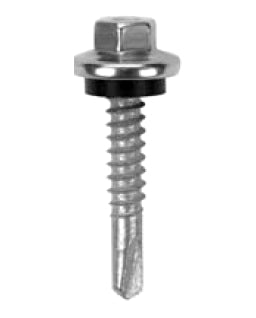 #12x2" Hex Washer Head Self Drilling Screw with Sealing Washer 410 Stainless Steel