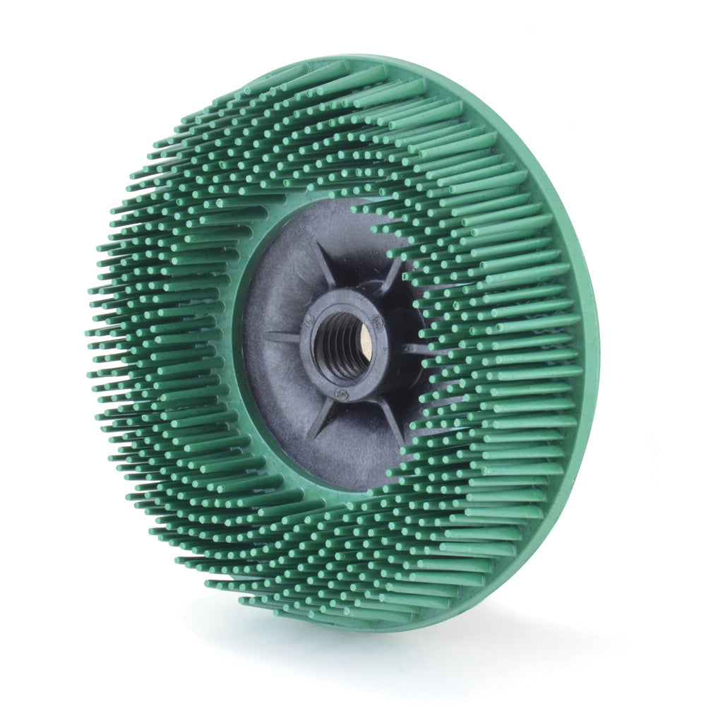 4-1/2 Inch x 5/8-11 Scotch-Brite� Bristle Disc Grade 50 Ceramic Abrasive Grain Green