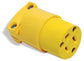 3-Wire Vinyl Gripper Plug Female Yellow