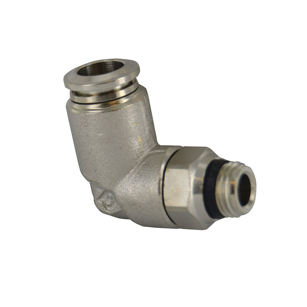 5/16 Inch Tube (M8) x 1/8 Inch Pipe Male Swivel Elbow - Universal Thread