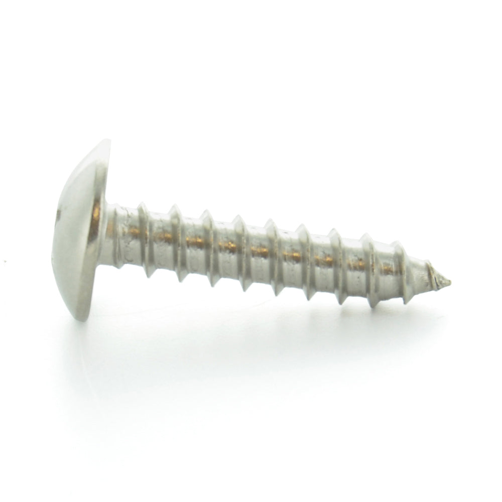 #14 x 1 Inch Plain 18-8 (A2) Stainless Steel Truss Head Type-A Self-Tapping Sheet Metal Screw