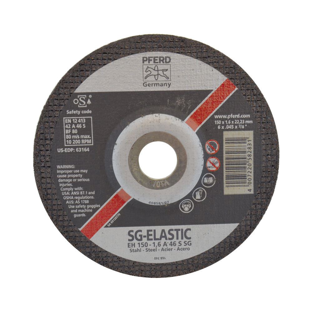 Pferd Performance Line Sg Depressed Center Type 27 Cut-Off Wheel 7 Inch X 0.045 Inch X 7/8" Inch – Plain Arbor Hole