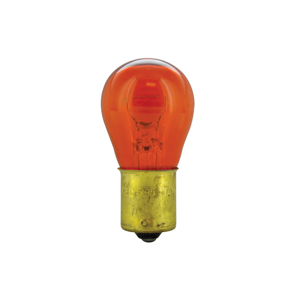 #1295 Na Natrual Amber Bulb S8 Sc Bayonet 12.5 Volts
