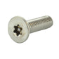 #10-32 x 3/4 Inch Stainless Steel Torx Pin Flat Head Resistant Machine Screw