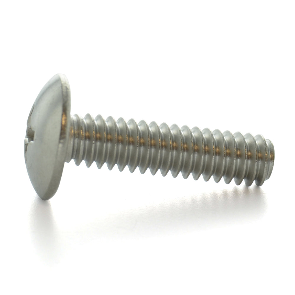 #10-24 x 3/4 Inch Coarse Plain 18-8 (A2) Stainless Steel #2 Phillips Drive Truss Head Machine Screw