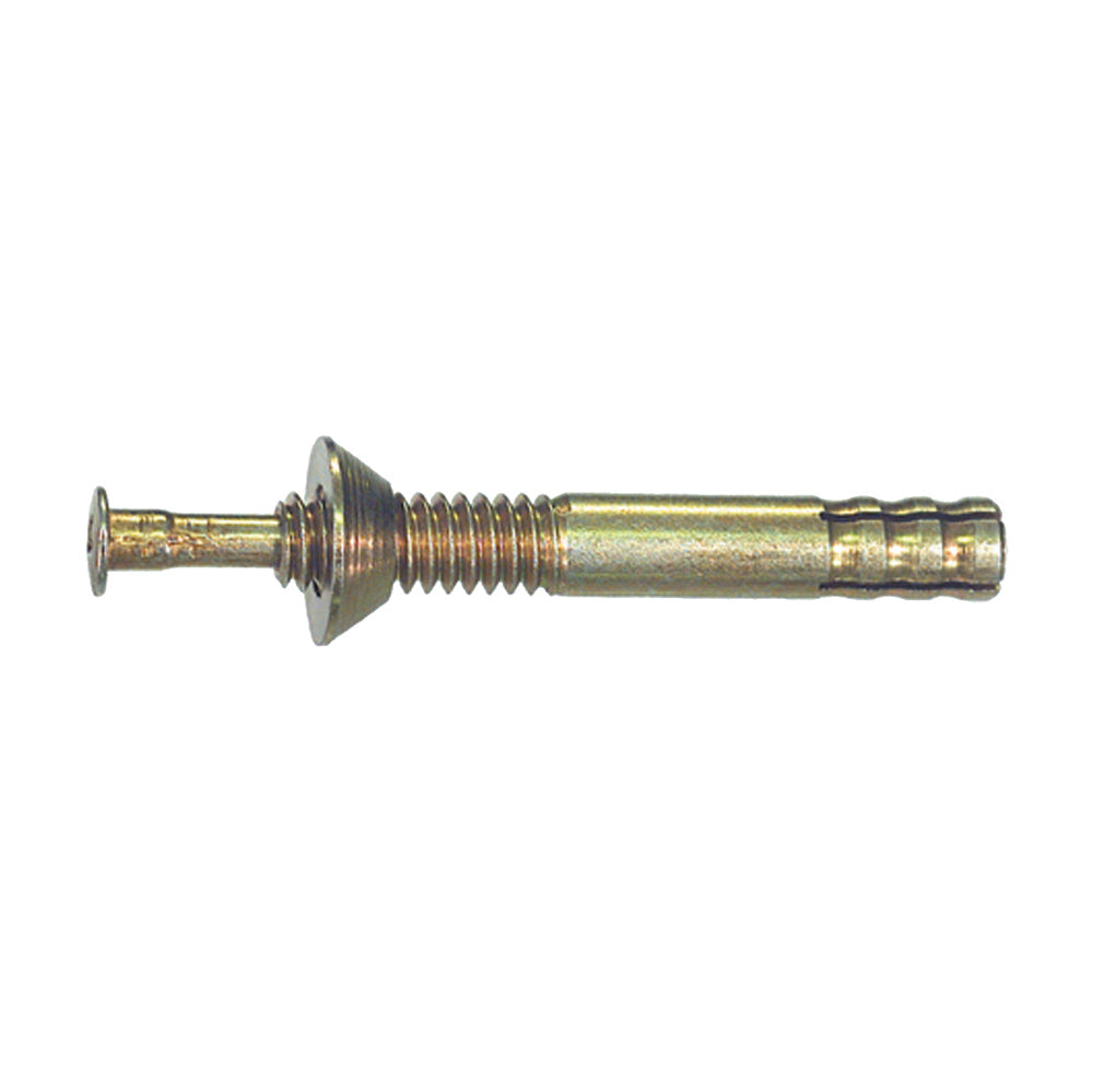 3/8 Inch X 2-3/8 Inch Zinc And Yellow Dichromate Carbon Steel Drive Pin Security Anchor