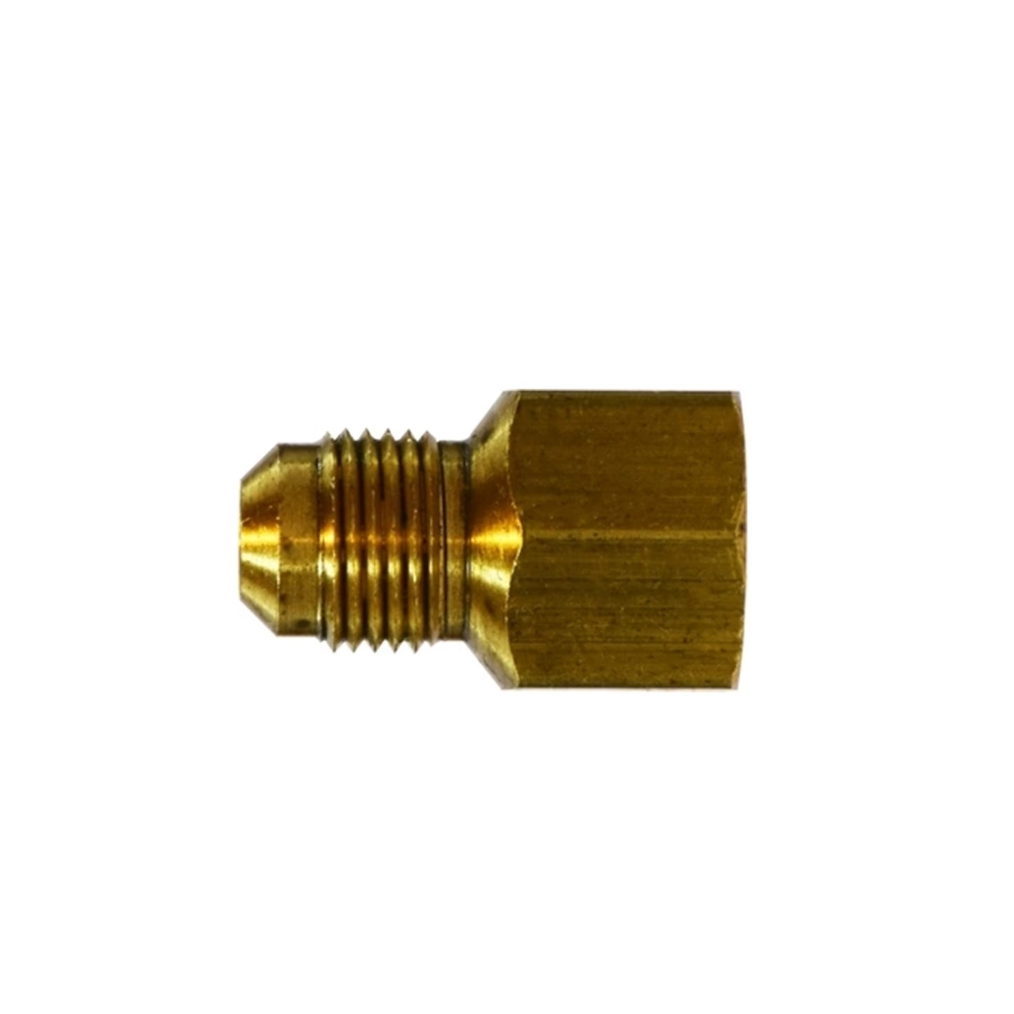 3/8 Inch X 1/2 Inch Brass SAE 45 Degree Flare Tube Female Connector